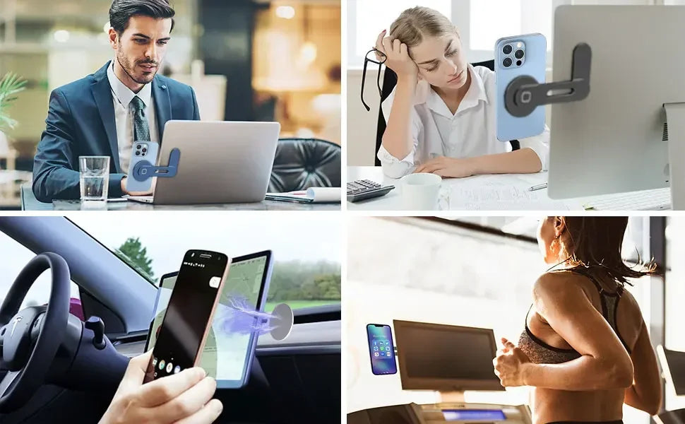 Magnetic Laptop Phone Holder for iPhone 12/13/14/15/16/17 Series