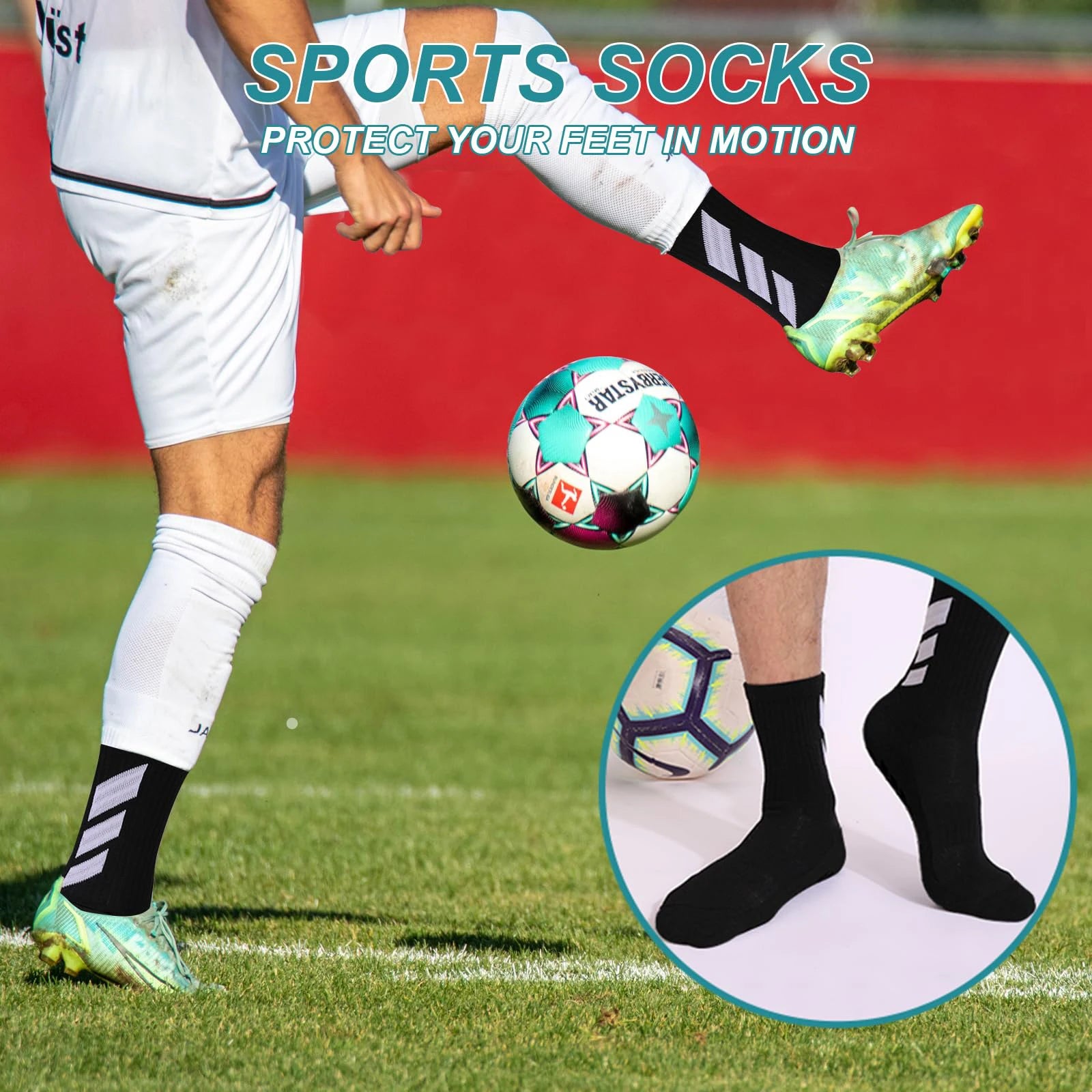 Anti-Slip Football Grip Socks