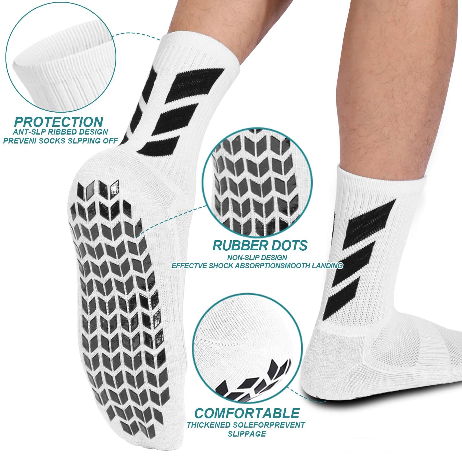 Anti-Slip Football Grip Socks